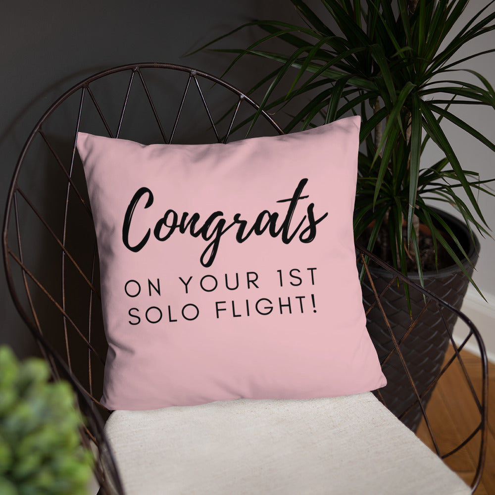 Congrats on your 1st Solo Flight - Basic Pillow