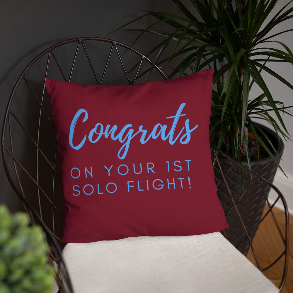 Congrats on your 1st Solo Flight - Basic Pillow