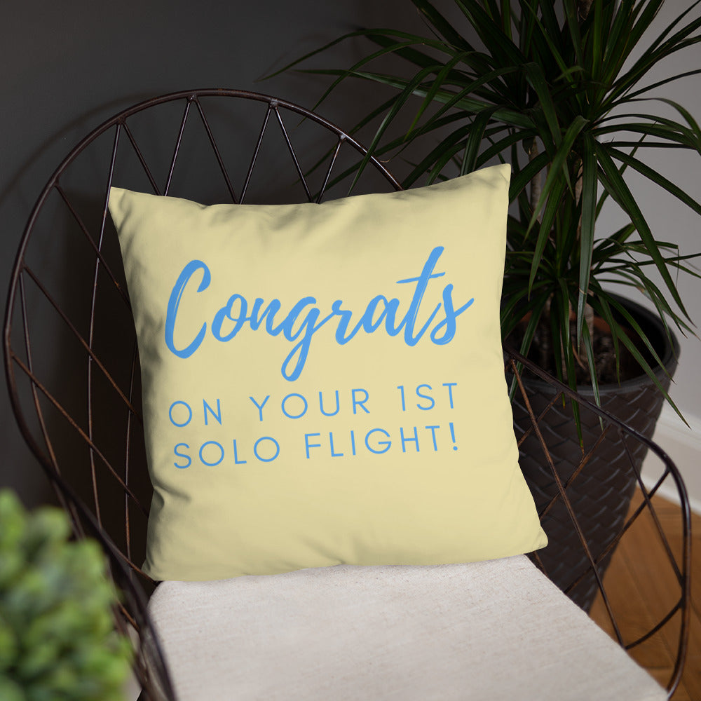 Congrats on your 1st Solo Flight - Basic Pillow