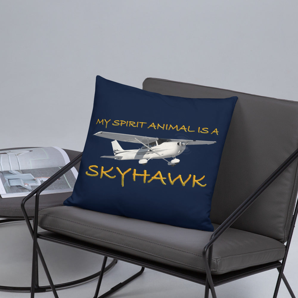 My Spirit Animal is a Skyhawk navy basic pillow