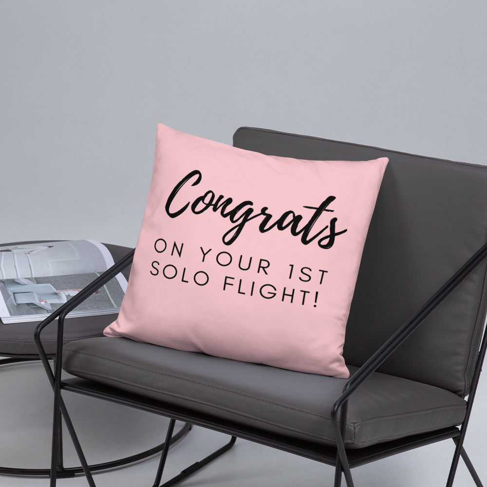 Congrats on your 1st Solo Flight - Basic Pillow