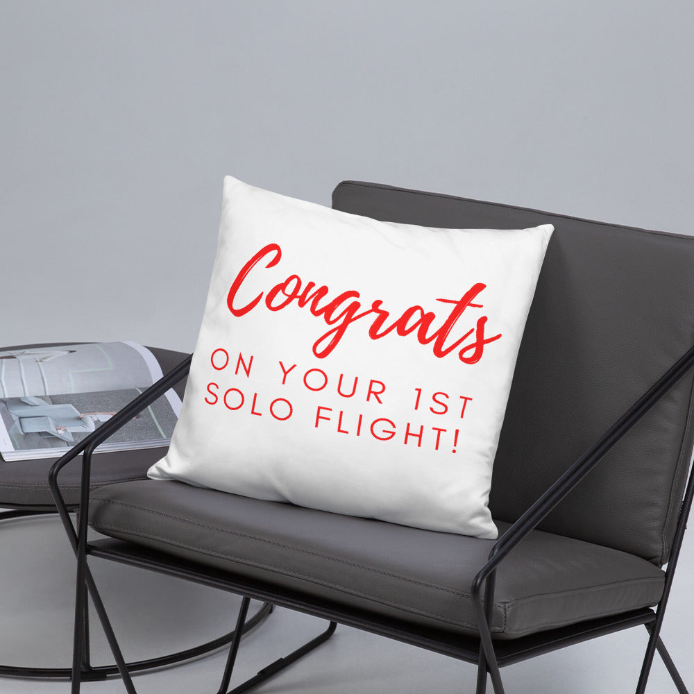 Congrats on your 1st Solo Flight - Basic Pillow