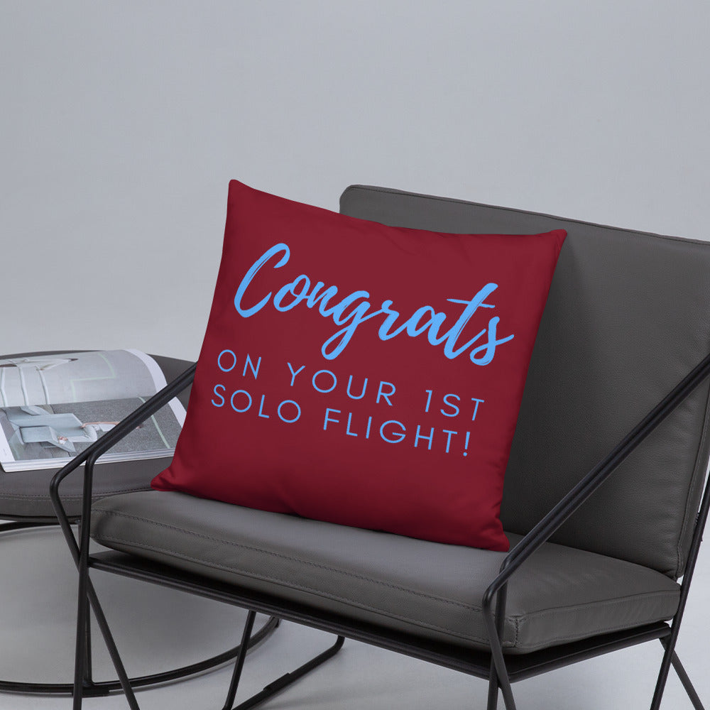Congrats on your 1st Solo Flight - Basic Pillow