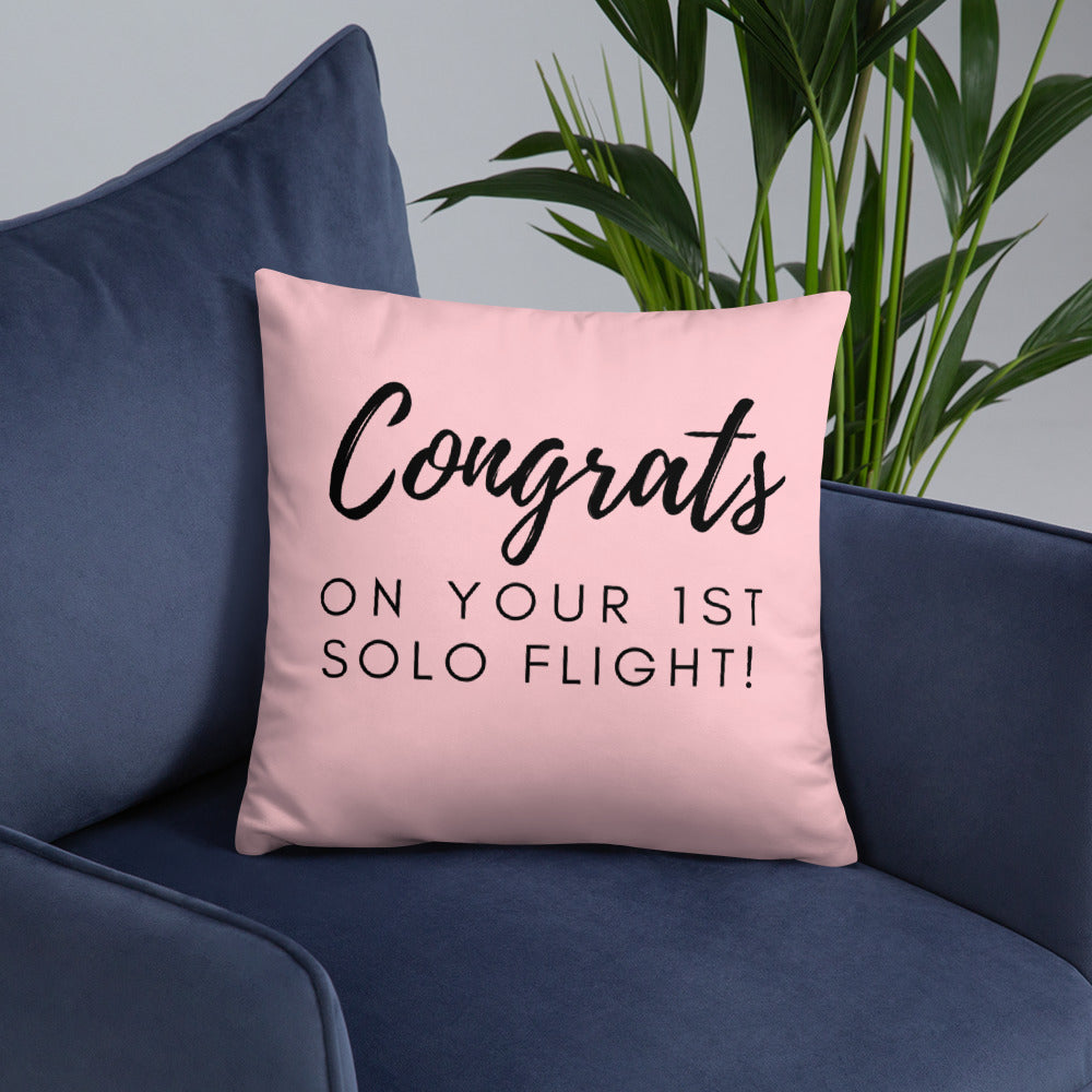 Congrats on your 1st Solo Flight - Basic Pillow