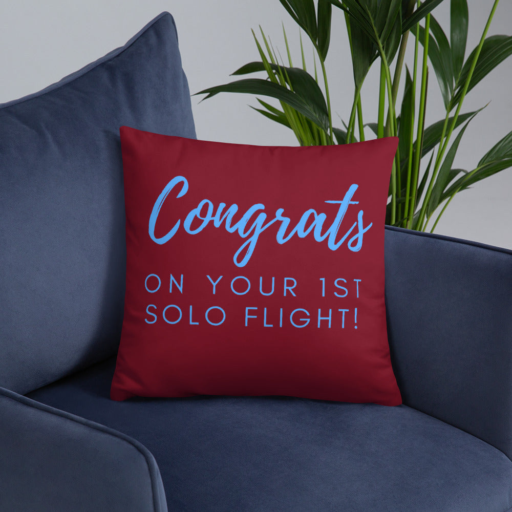 Congrats on your 1st Solo Flight - Basic Pillow