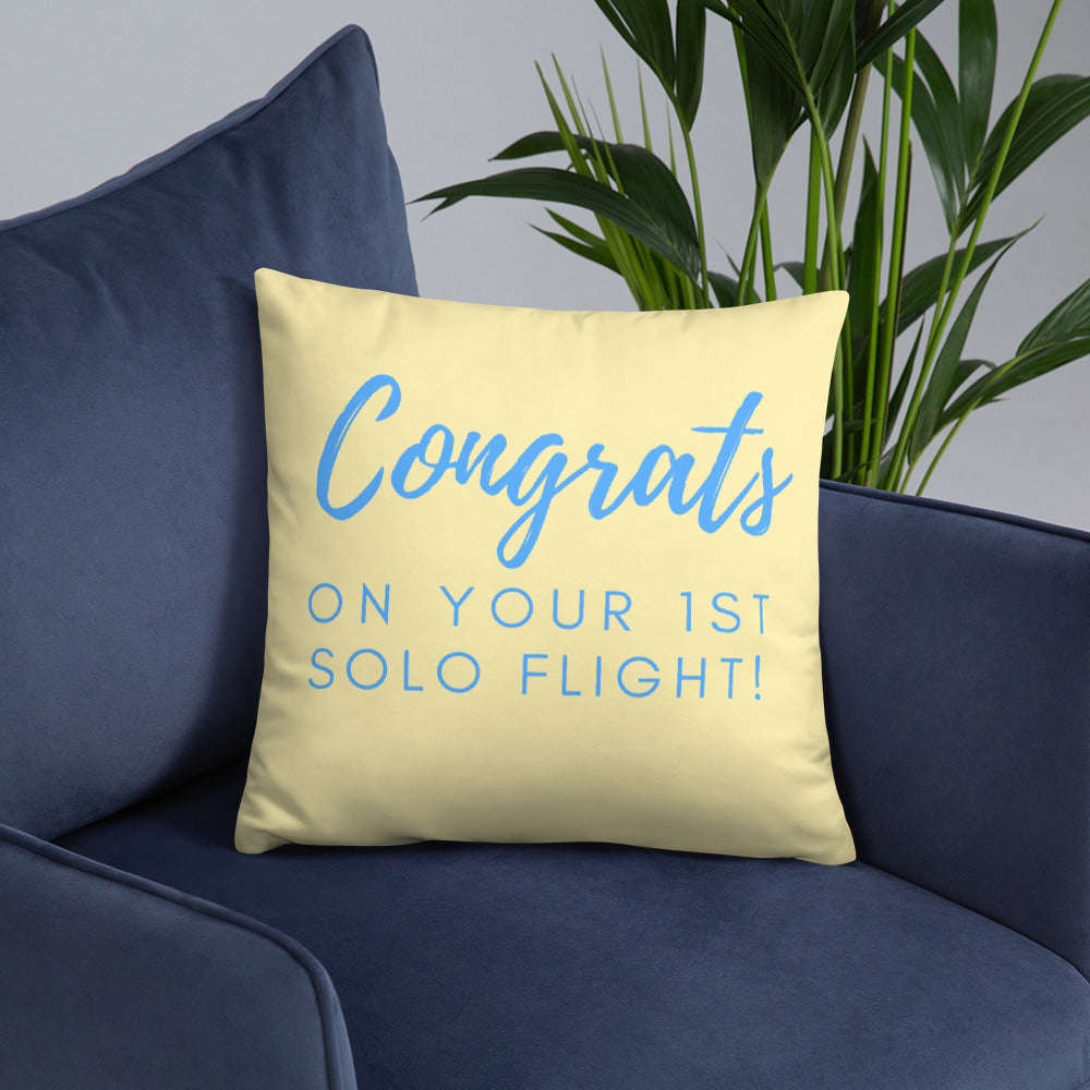 Congrats on your 1st Solo Flight - Basic Pillow