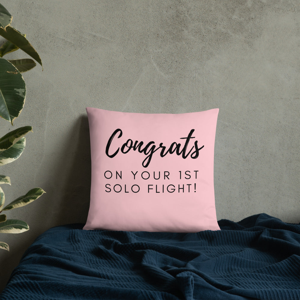 Congrats on your 1st Solo Flight - Basic Pillow