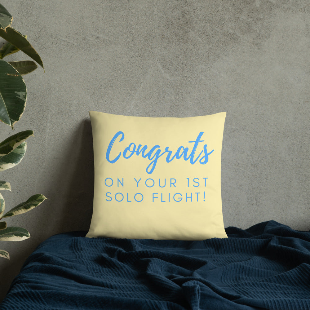 Congrats on your 1st Solo Flight - Basic Pillow