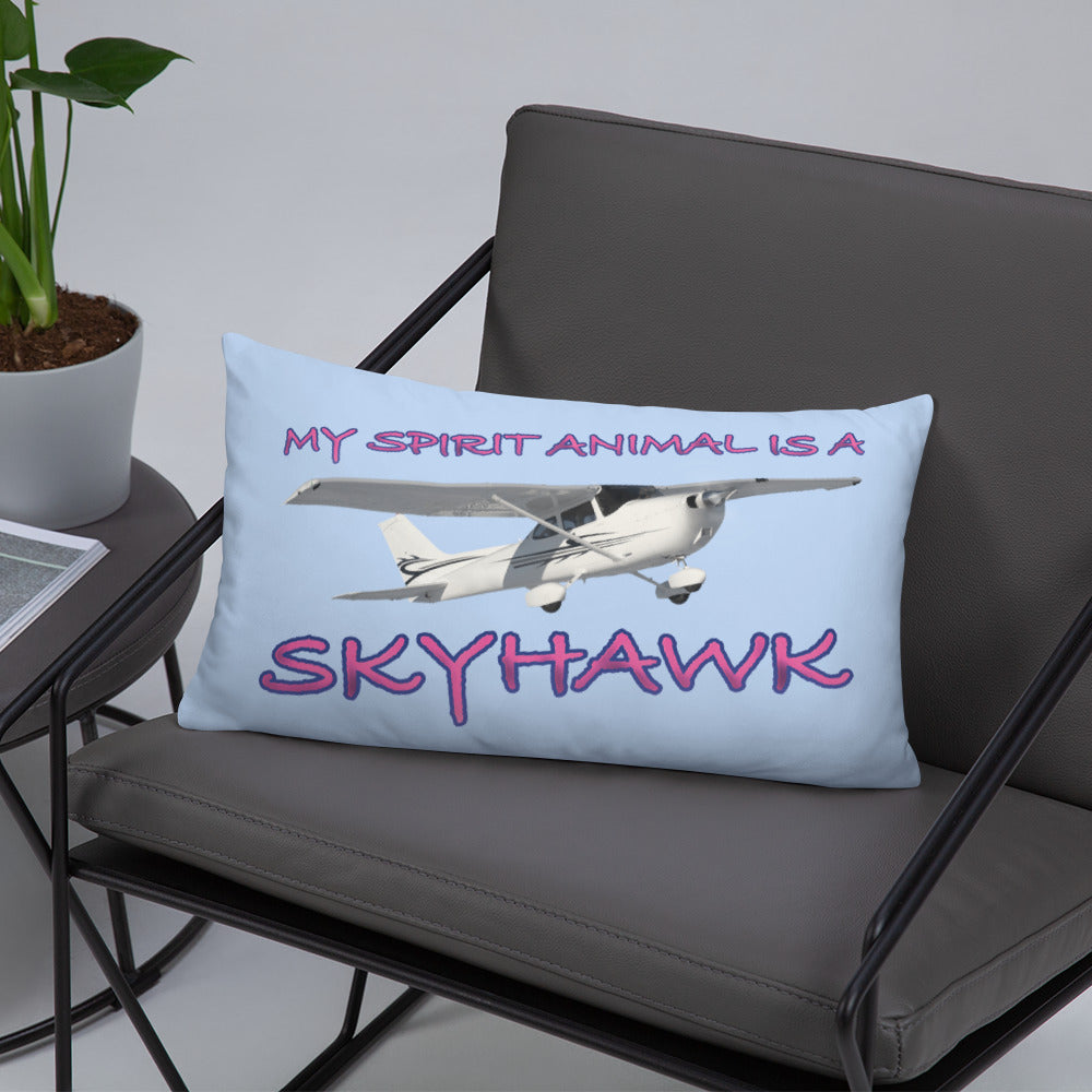 My Spirit Animal is a Skyhawk light blue basic pillow