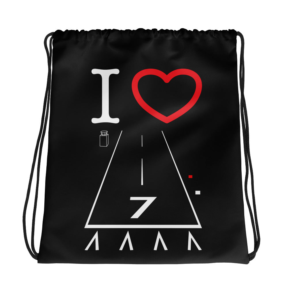 Hawthorne Airport Runway 25 / Runway 7 - drawstring bag