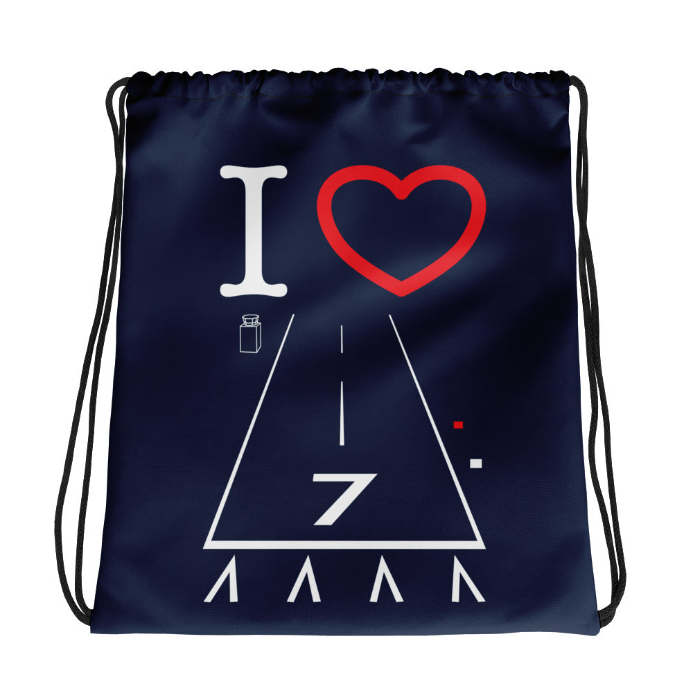 Hawthorne Airport Runway 25 / Runway 7 - drawstring bag