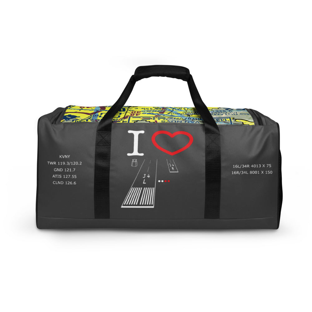 Van Nuys Airport Runways 16L - 16R / 34L - 34R - duffle bag
