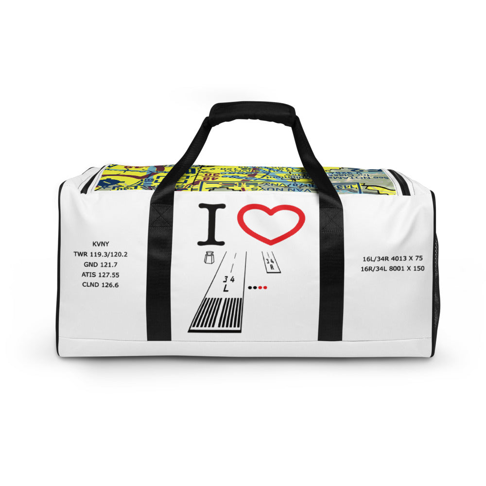Van Nuys Airport Runways 16L - 16R / 34L - 34R - duffle bag