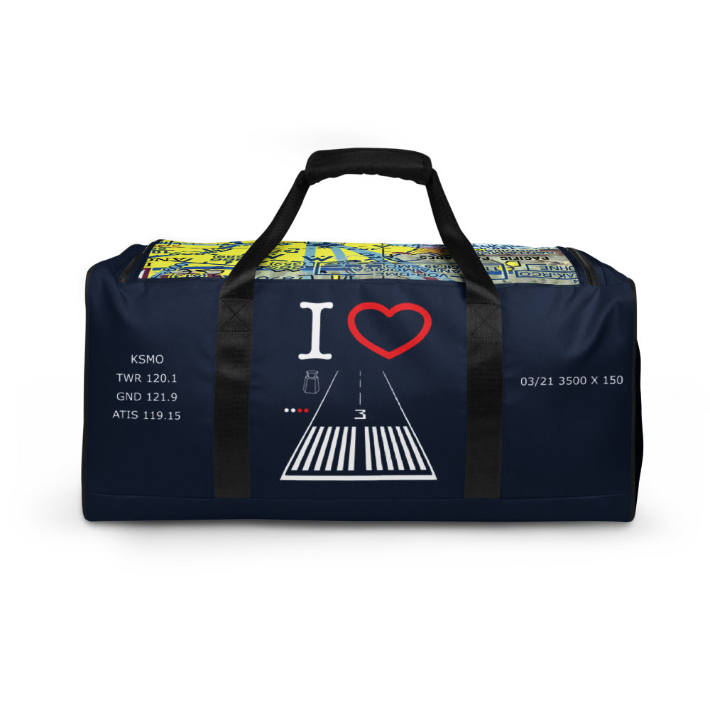 Santa Monica Airport Runway 21 - 3 - navy duffle bag