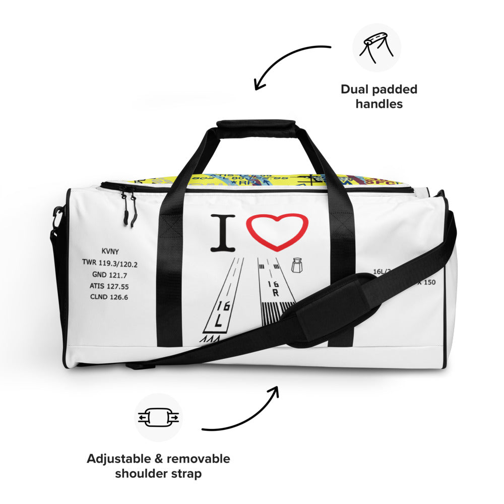 Van Nuys Airport Runways 16L - 16R / 34L - 34R - duffle bag