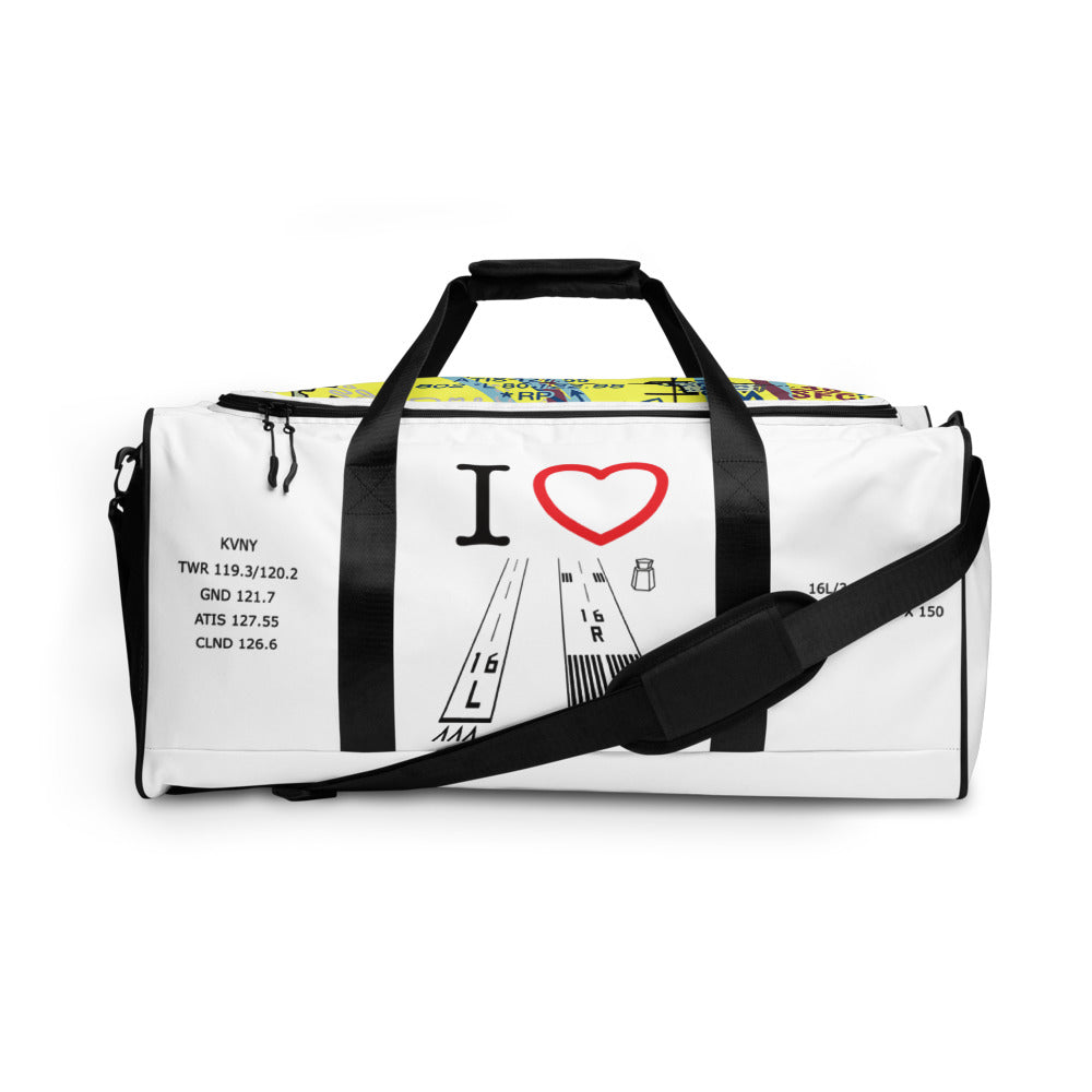 Van Nuys Airport Runways 16L - 16R / 34L - 34R - duffle bag