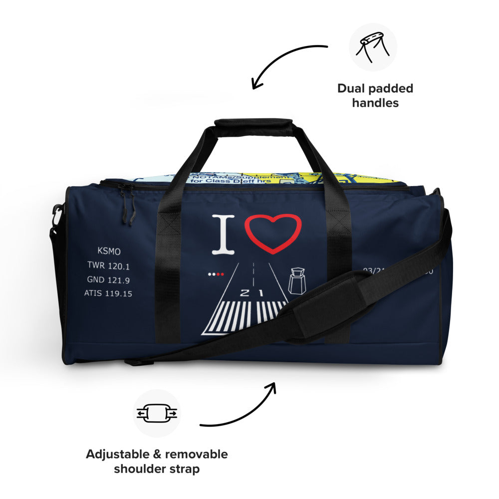 Santa Monica Airport Runway 21 - 3 - navy duffle bag