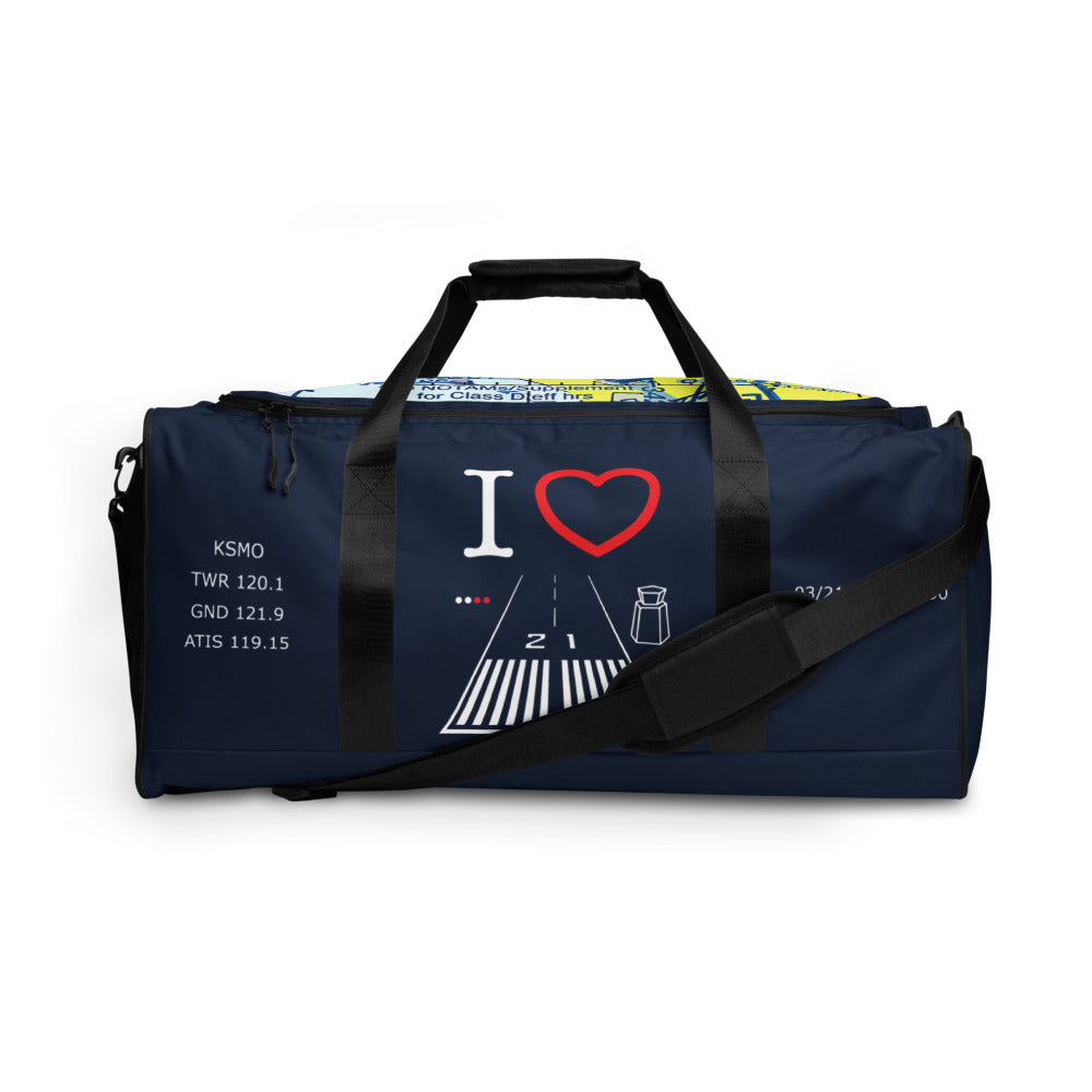 Santa Monica Airport Runway 21 - 3 - navy duffle bag