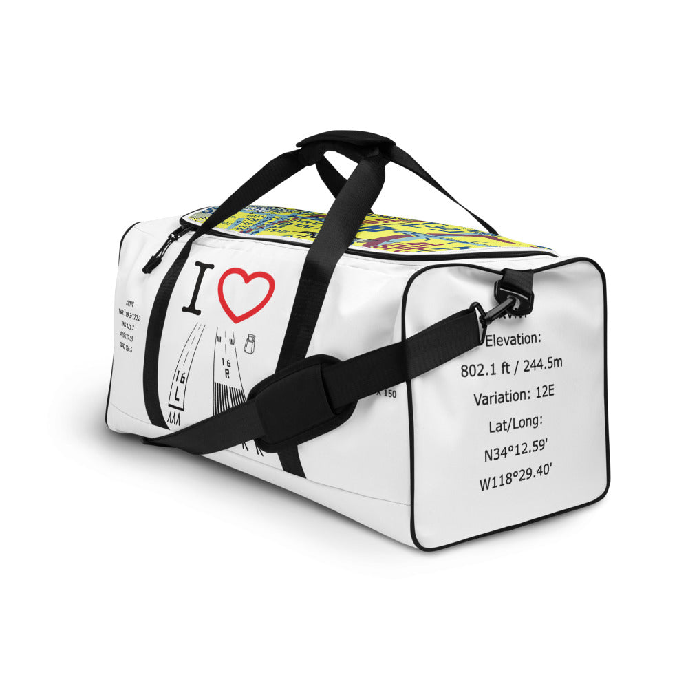 Van Nuys Airport Runways 16L - 16R / 34L - 34R - duffle bag
