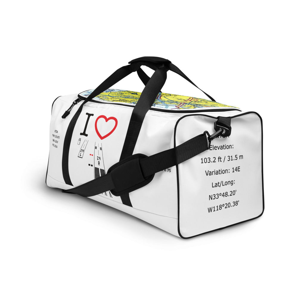 Torrance Airport Runways 29L - 29R / 11L - 11R - duffle bag
