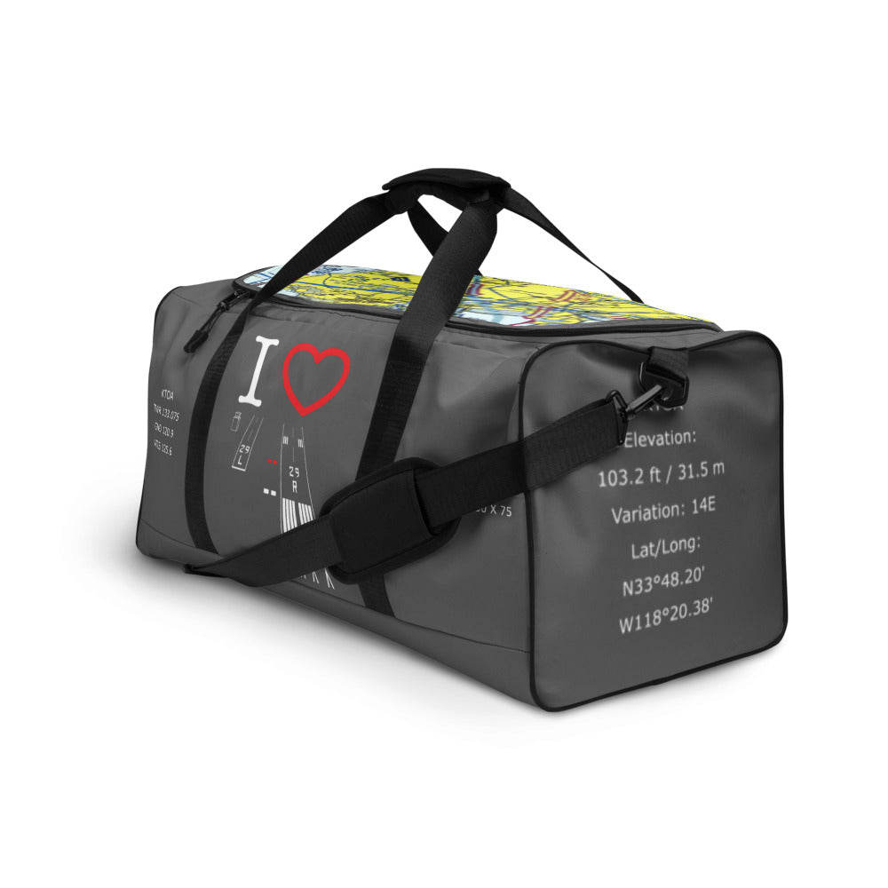 Torrance Airport Runways 29L - 29R / 11L - 11R - duffle bag