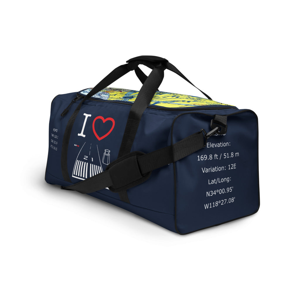 Santa Monica Airport Runway 21 - 3 - navy duffle bag