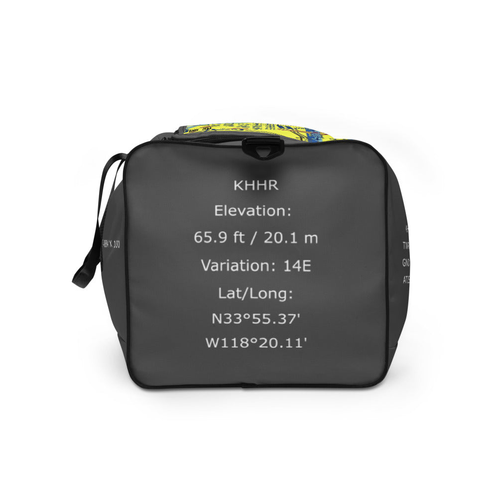 Hawthorne Airport Runway 25 / Runway 7 grey duffle bag