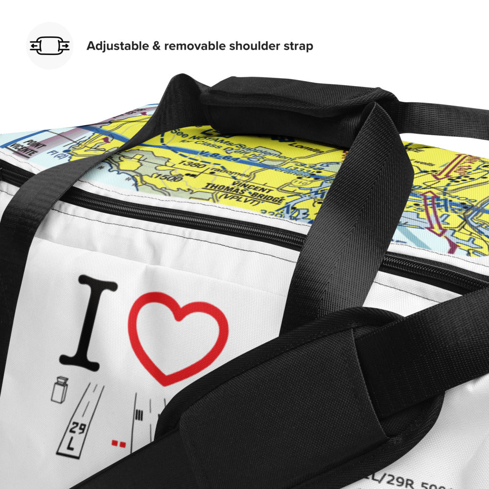 Torrance Airport Runways 29L - 29R / 11L - 11R - duffle bag