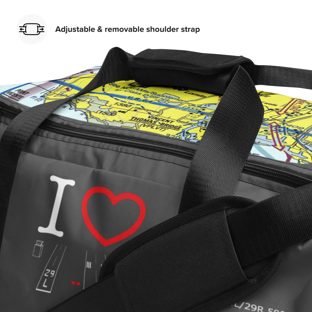 Torrance Airport Runways 29L - 29R / 11L - 11R - duffle bag
