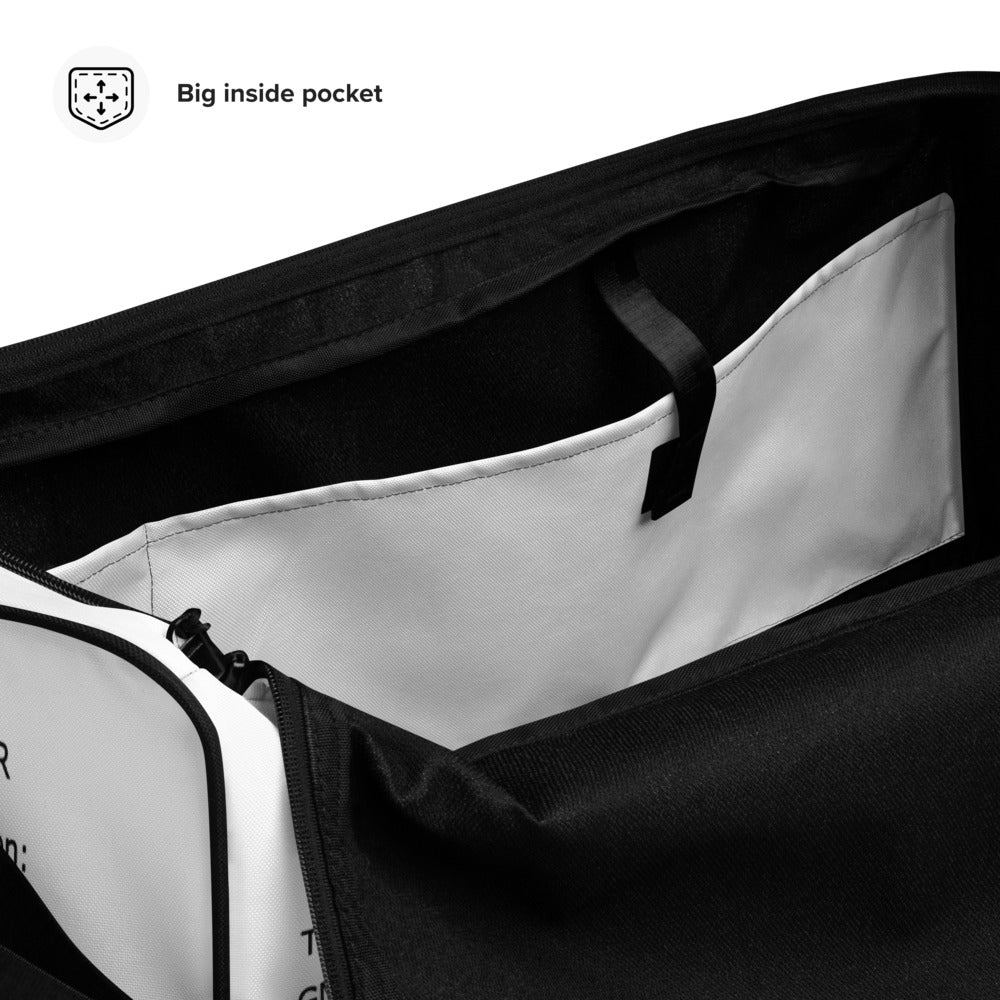 Hawthorne Airport Runway 25 / Runway 7 white duffle bag