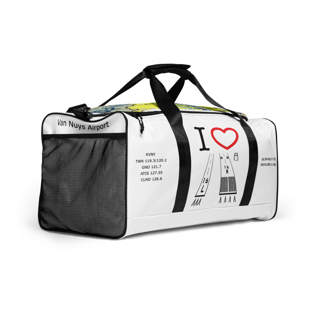 Van Nuys Airport Runways 16L - 16R / 34L - 34R - duffle bag
