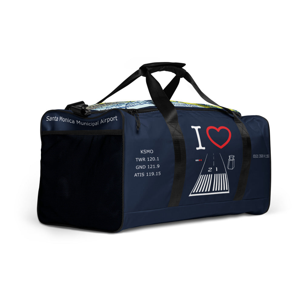 Santa Monica Airport Runway 21 - 3 - navy duffle bag