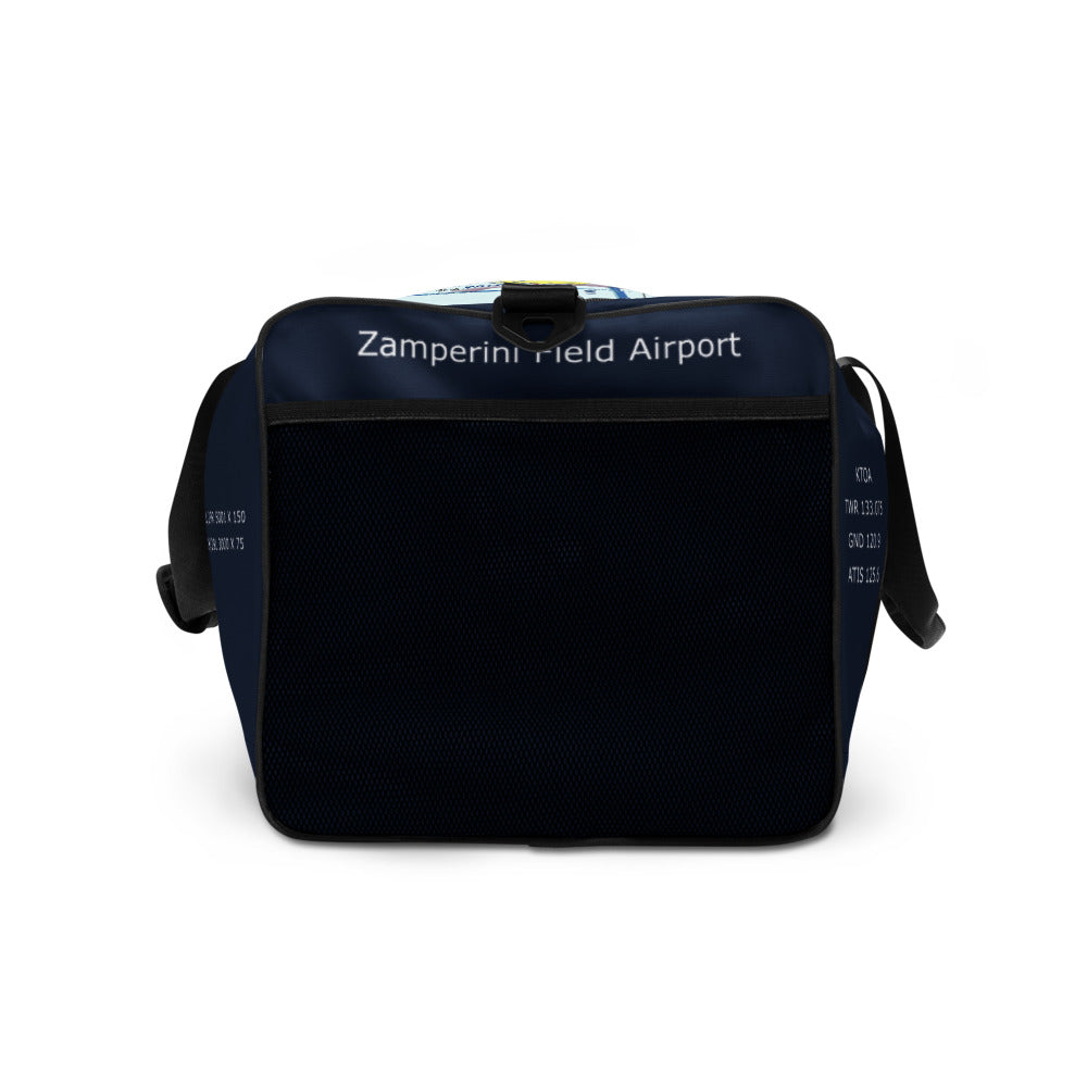 Torrance Airport Runways 29L - 29R / 11L - 11R - navy duffle bag