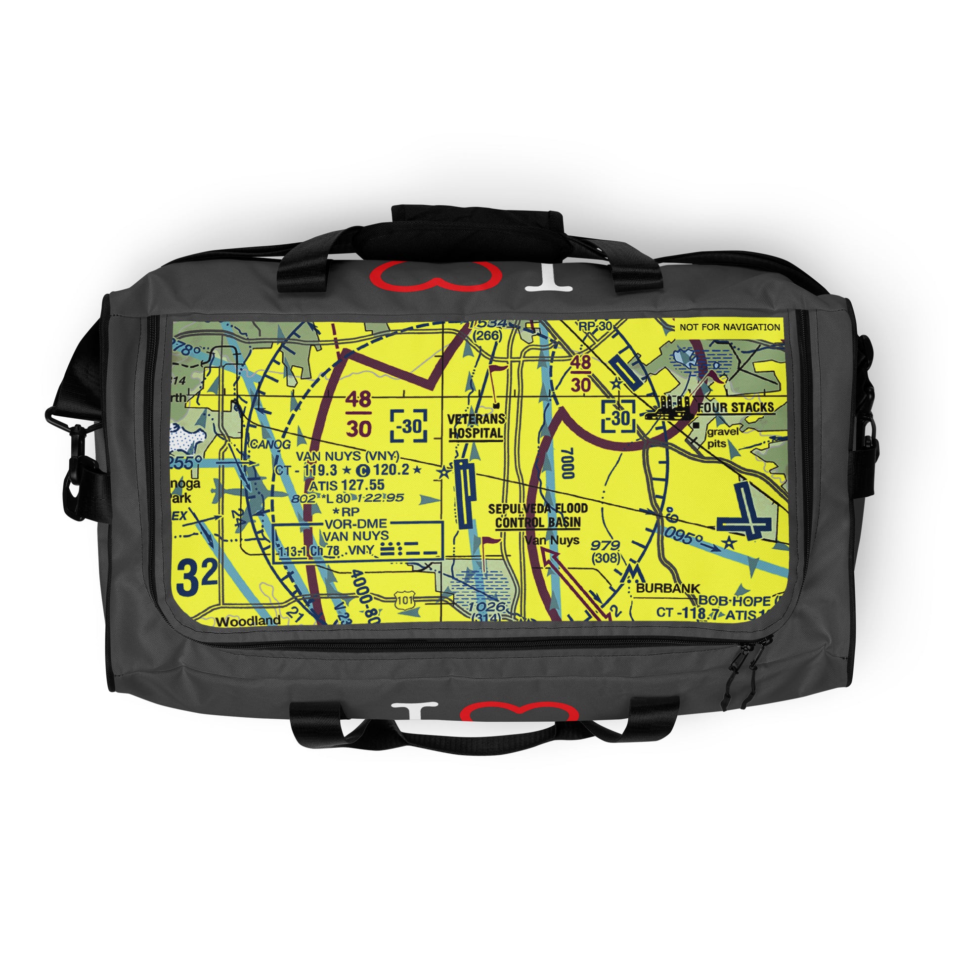 Van Nuys Airport Runways 16L - 16R / 34L - 34R - duffle bag