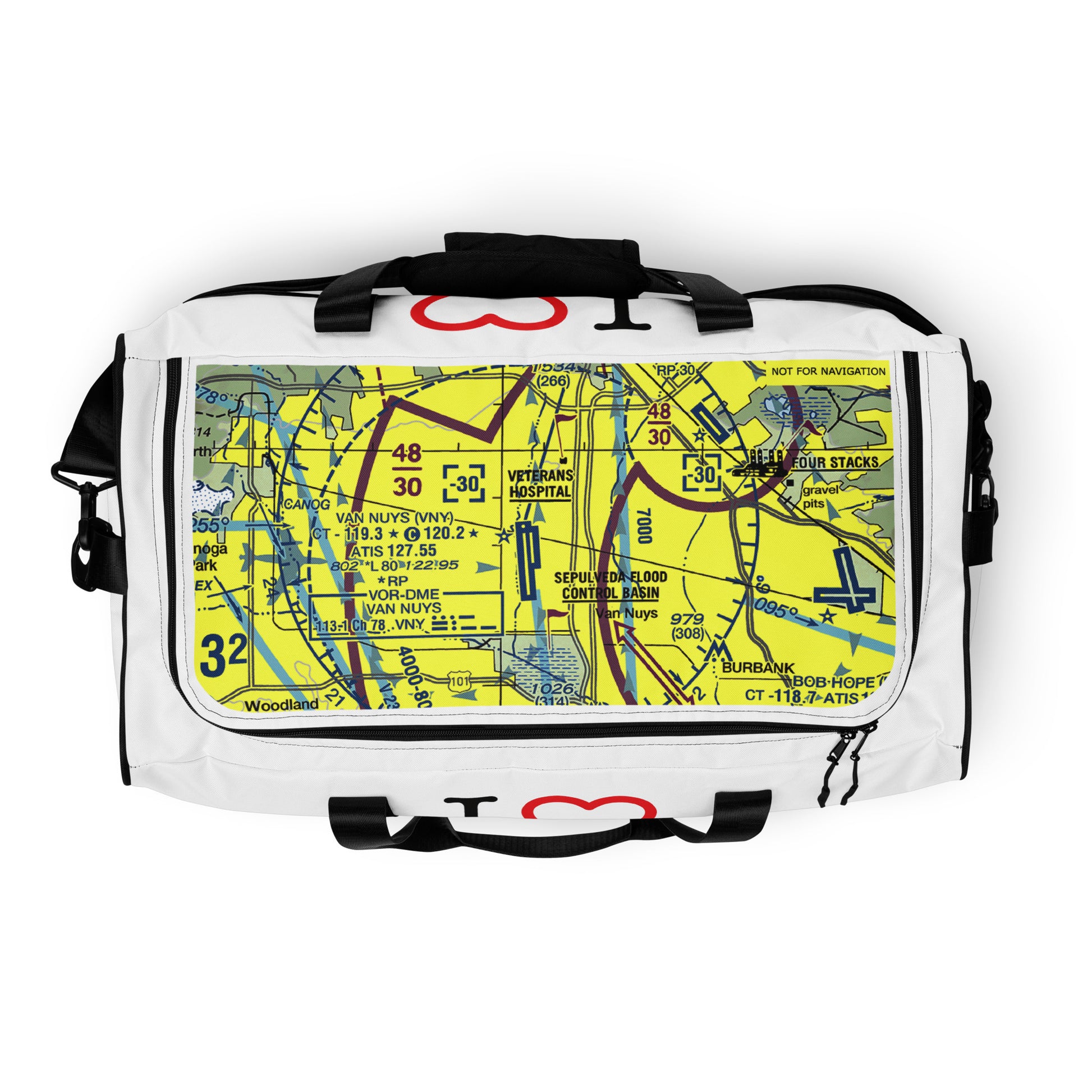 Van Nuys Airport Runways 16L - 16R / 34L - 34R - duffle bag