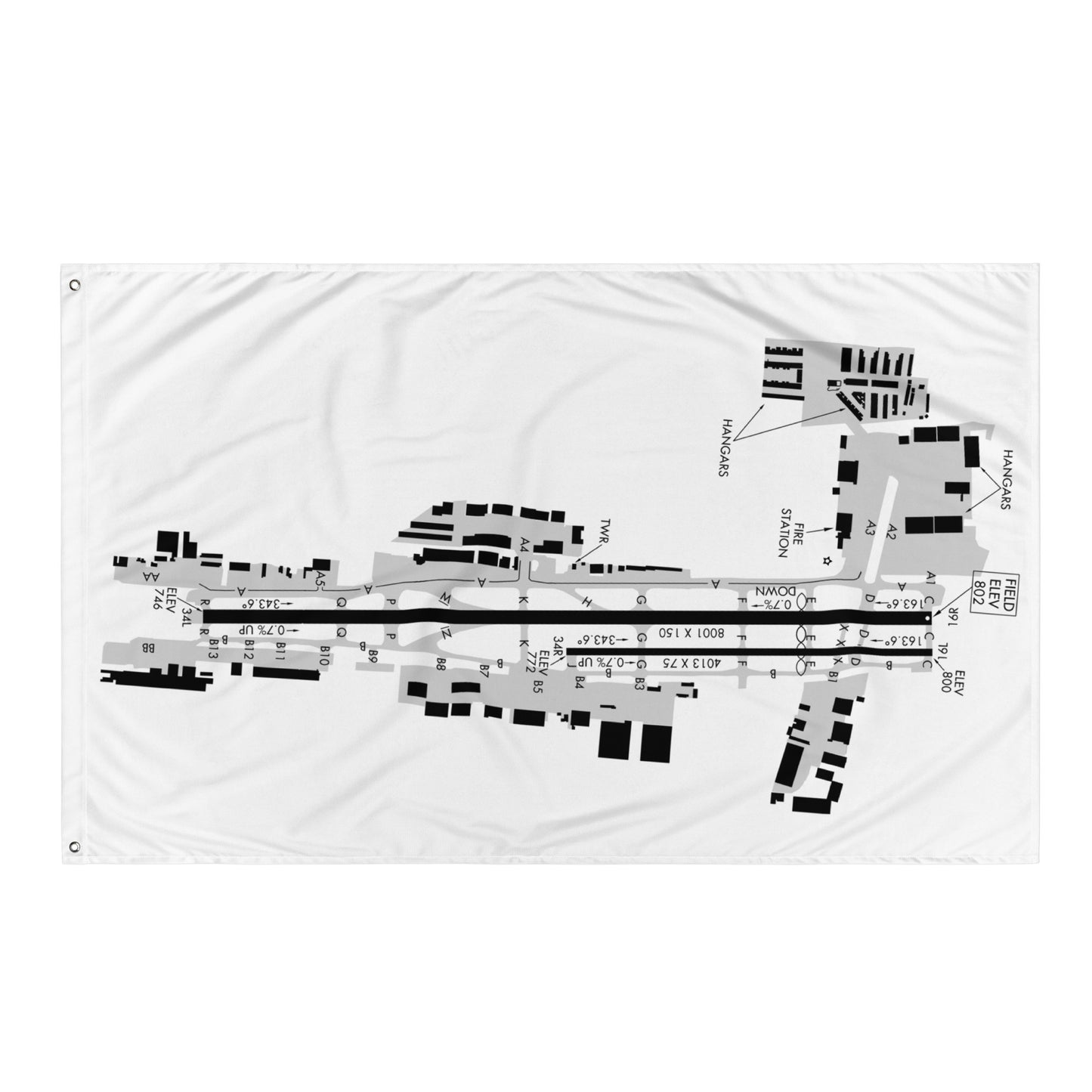 Van Nuys Airport taxi diagram - flag