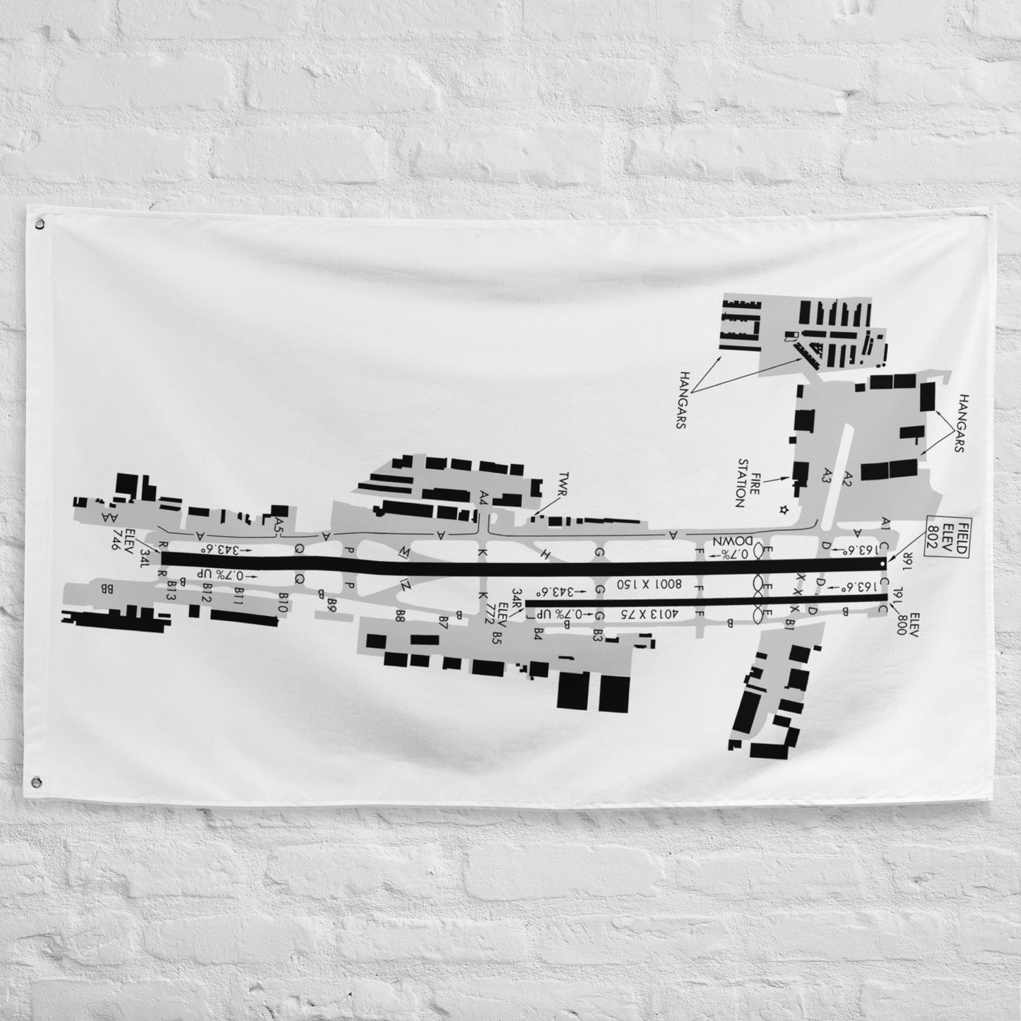 Van Nuys Airport taxi diagram - flag