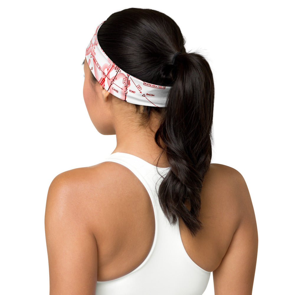 Enroute Low Altitude Chart - red and white headband