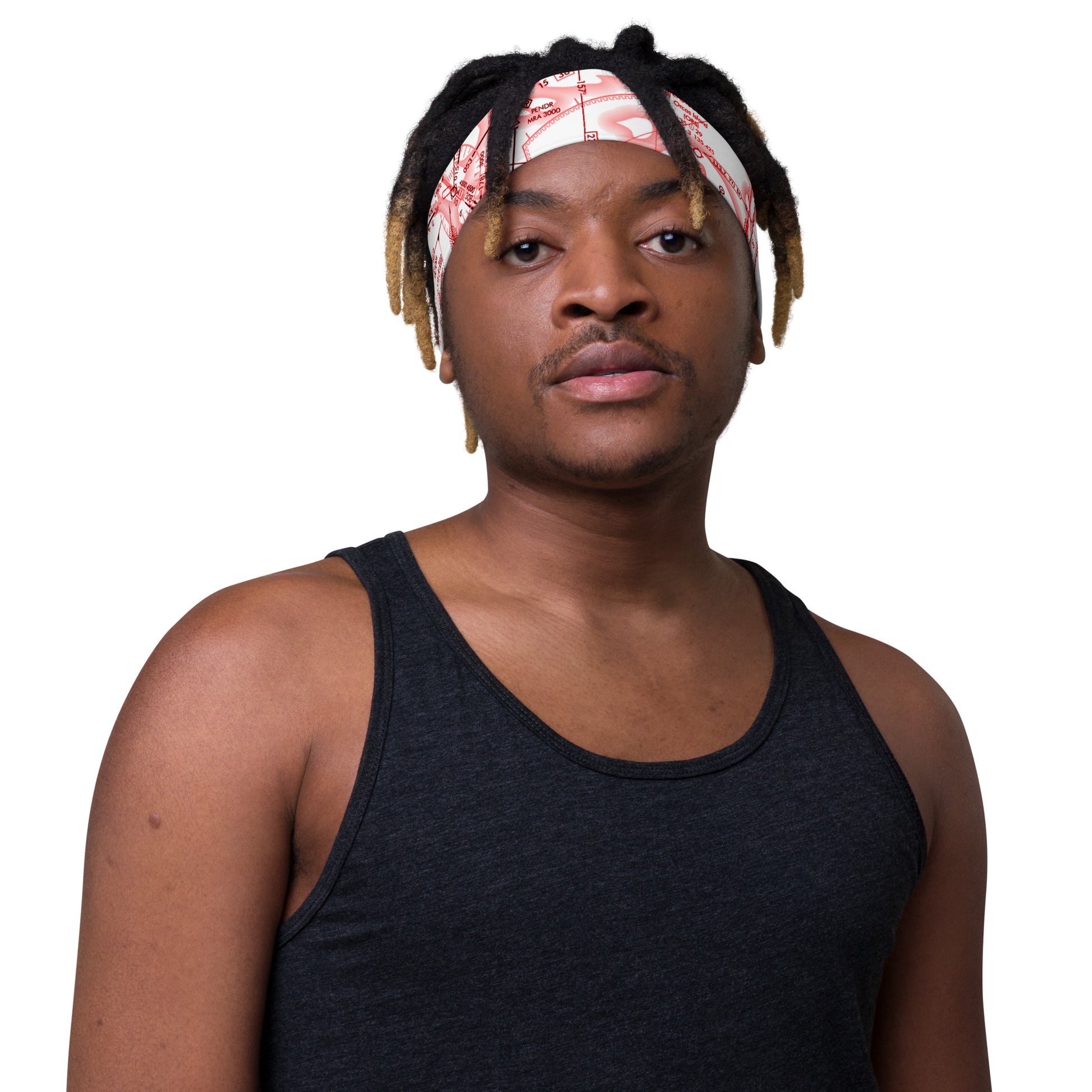 Enroute Low Altitude Chart - red and white headband
