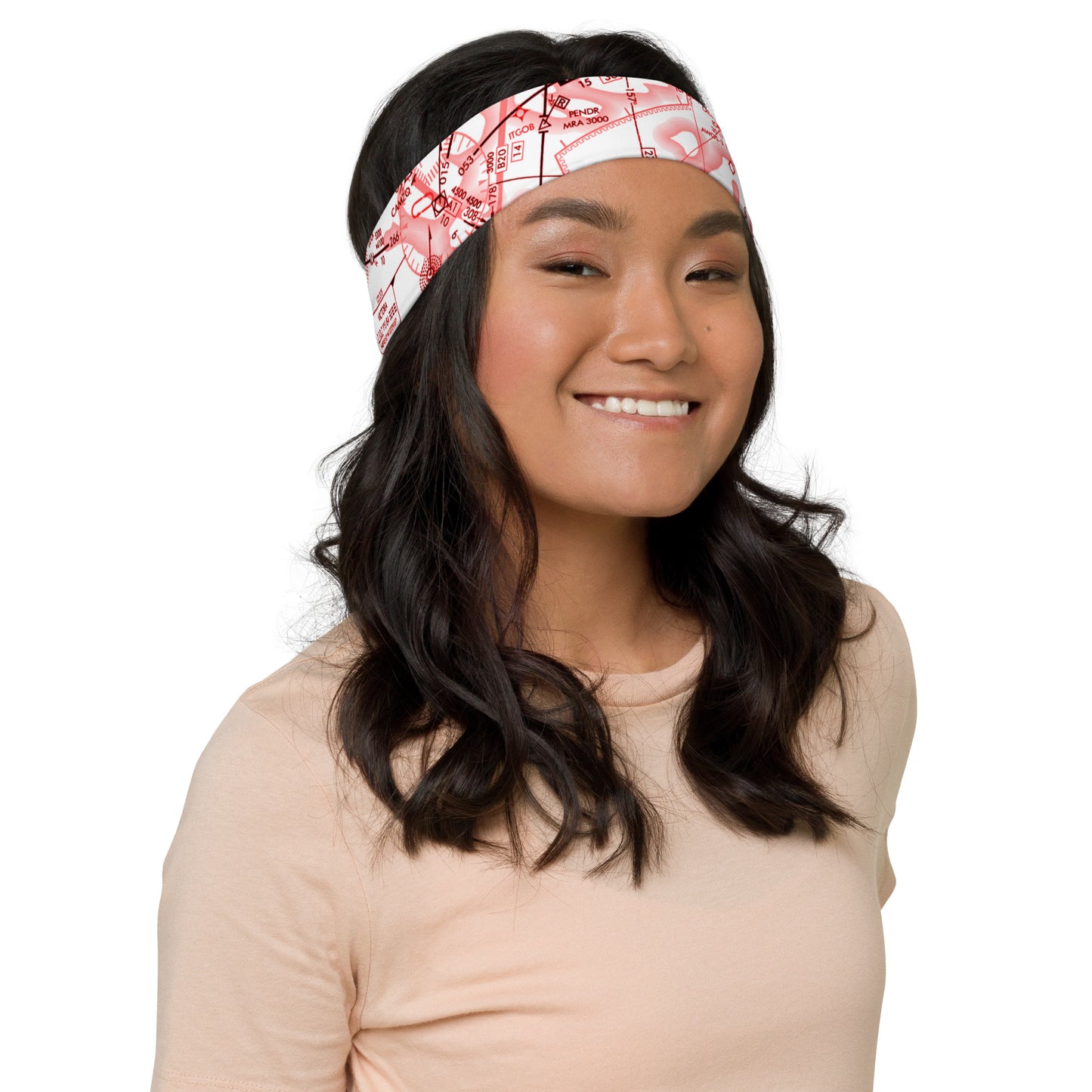Enroute Low Altitude Chart - red and white headband