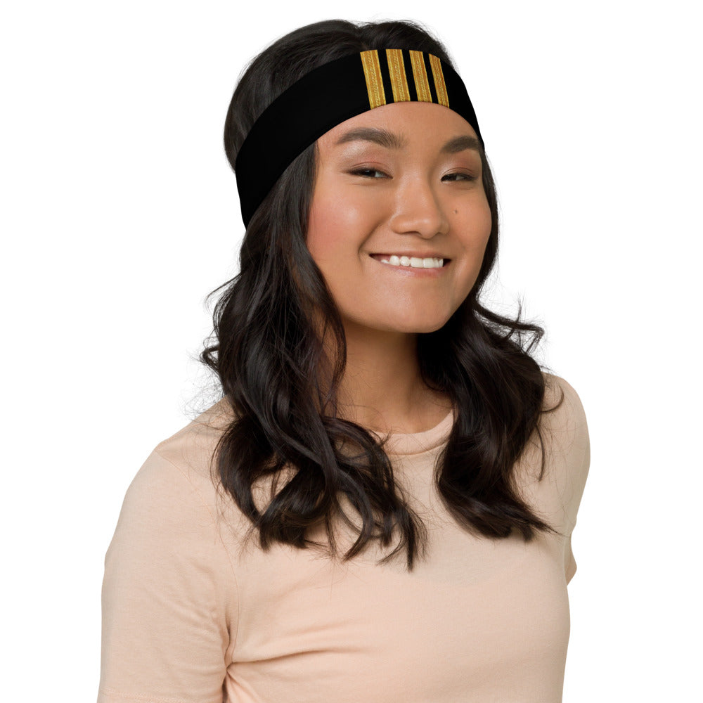Gold Captain Epaulette headband (black)