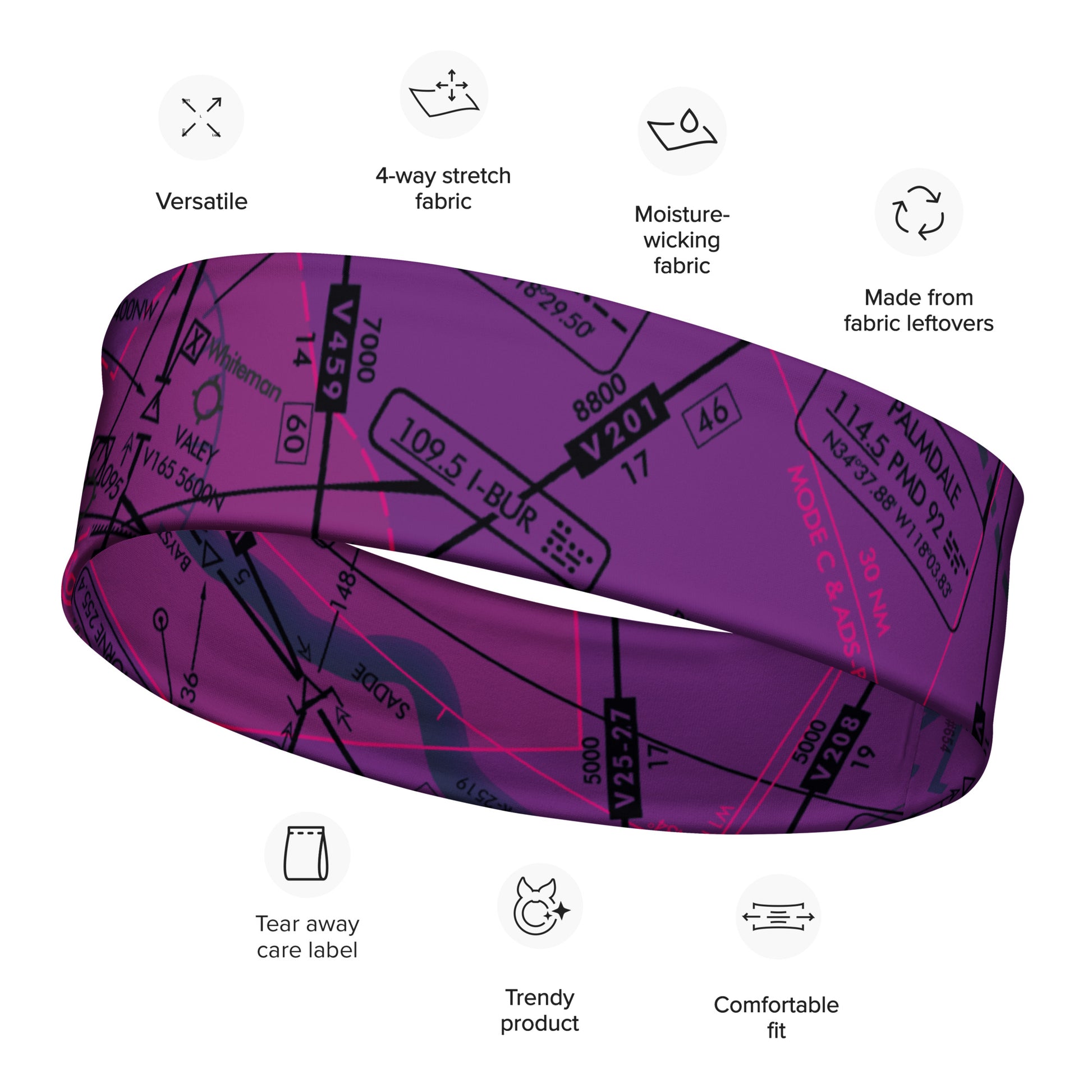 Enroute Low Altitude Chart headband (ELUS3/purple)