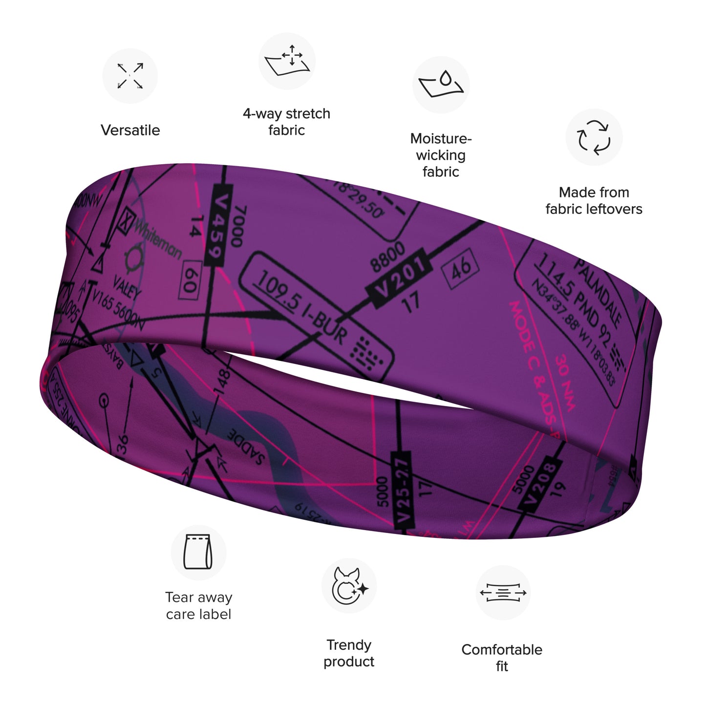 Enroute Low Altitude Chart headband (ELUS3/purple)