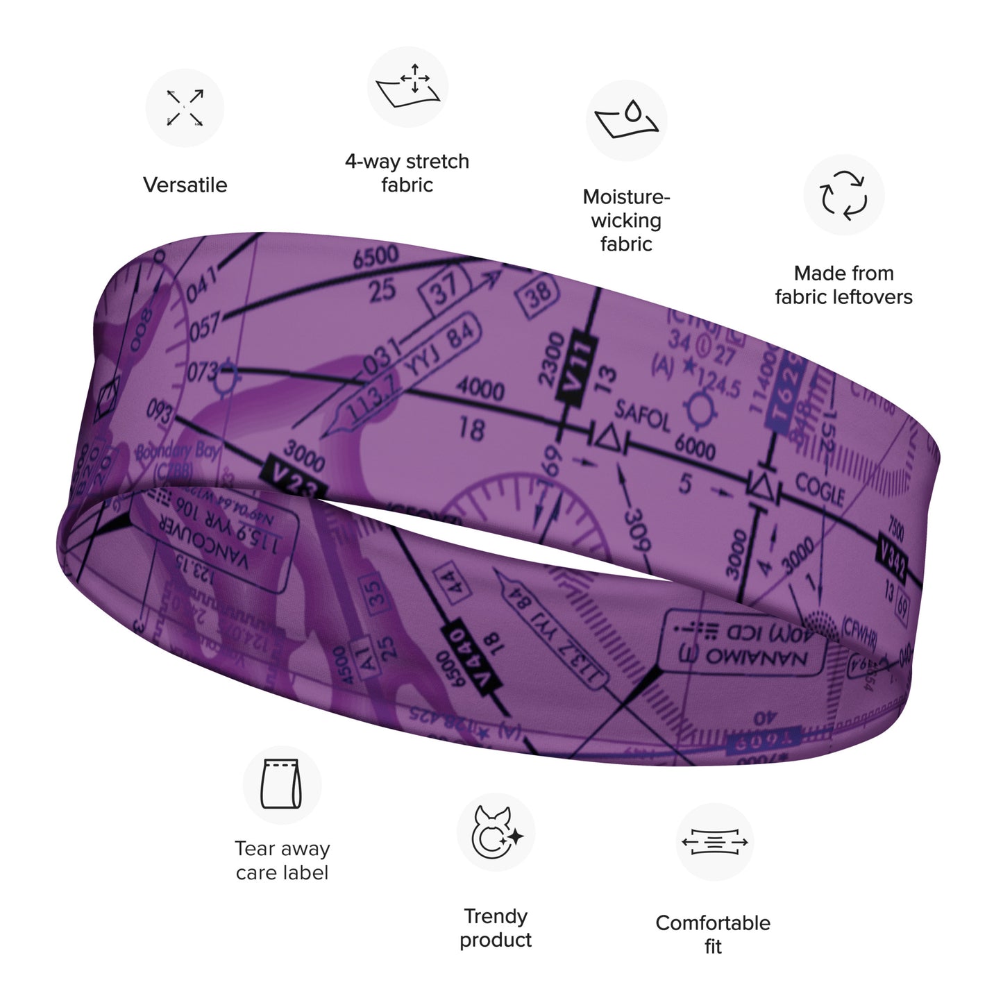Enroute Low Altitude Chart headband (purple)