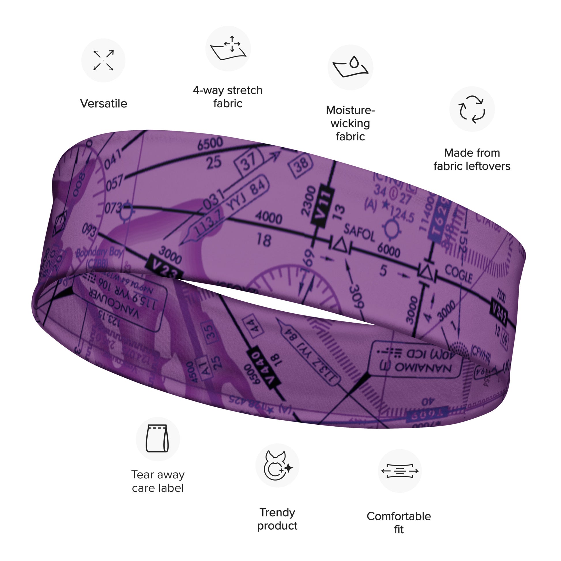 Enroute Low Altitude Chart headband (purple)
