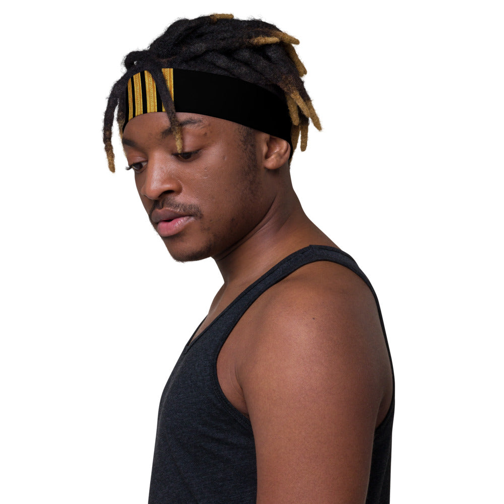Gold Captain Epaulette headband (black)