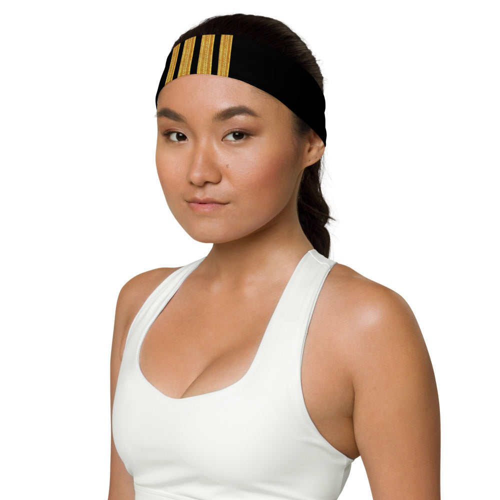 Gold Captain Epaulette headband (black)