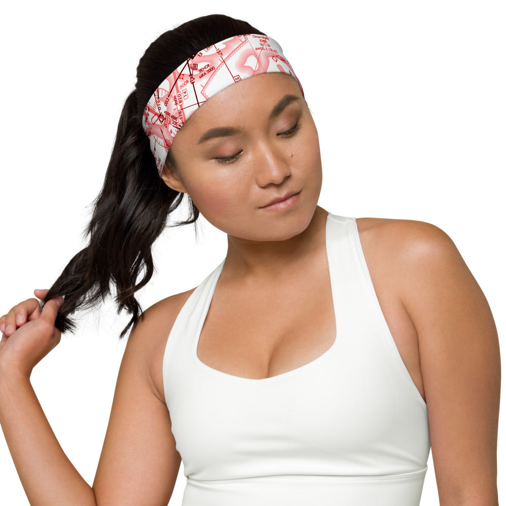 Enroute Low Altitude Chart - red and white headband