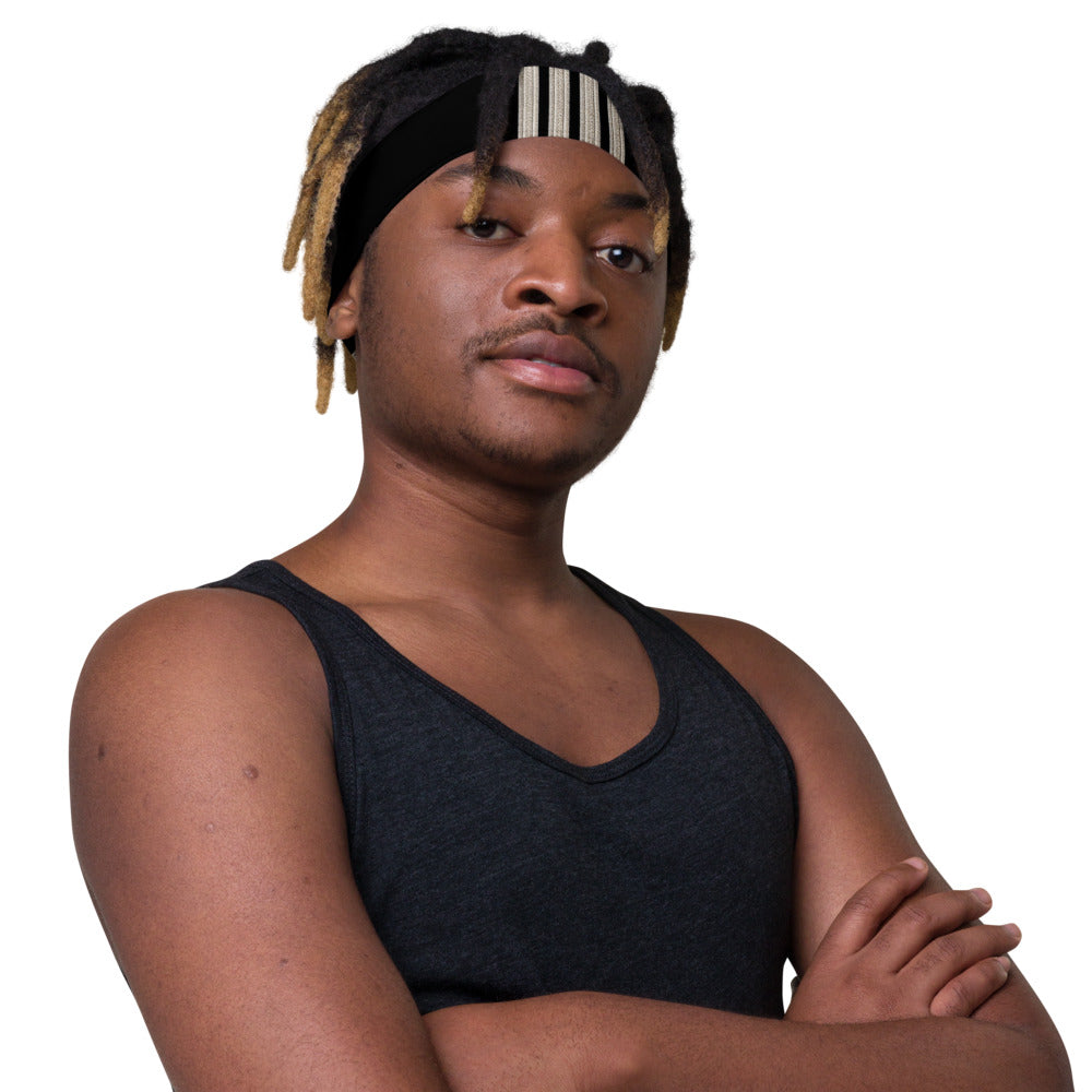 Silver Captain Epaulette headband (black)