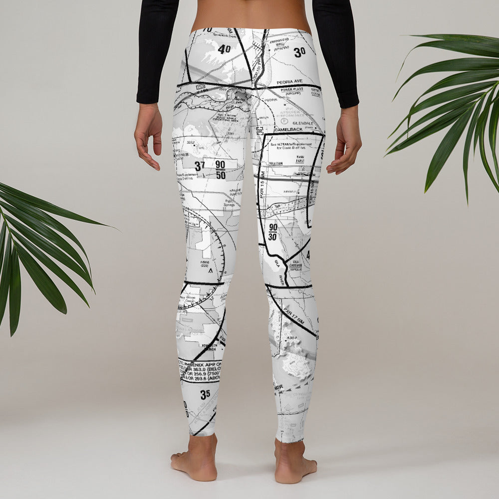 Phoenix TAC Chart Leggings - black and white